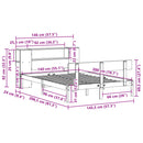 seng med reol uden madras 140x200 cm massivt fyrretræ hvid