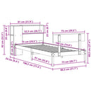 seng med reol uden madras 75x190 cm massivt fyrretræ hvid