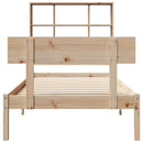 seng med reol uden madras 90x200 cm massivt fyrretræ