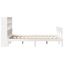 seng med reol uden madras 160x200 cm massivt fyrretræ hvid