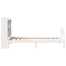 seng med reol uden madras 75x190 cm massivt fyrretræ hvid