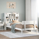 seng med reol uden madras 90x190 cm massivt fyrretræ hvid