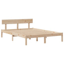 seng med reol uden madras 140x190 cm massivt fyrretræ
