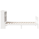 seng med reol uden madras 90x200 cm massivt fyrretræ hvid