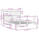 seng med reol uden madras 160x200 cm massivt fyrretræ hvid