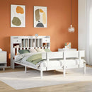 seng med reol uden madras 160x200 cm massivt fyrretræ hvid