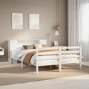 seng med reol uden madras 140x190 cm massivt fyrretræ hvid