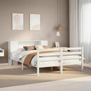 seng med reol uden madras 150x200 cm massivt fyrretræ hvid