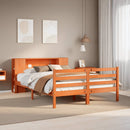 seng med reol uden madras 135x190cm massivt fyrretræ gyldenbrun