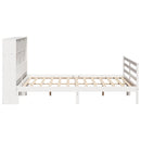 seng med reol uden madras 180x200 cm massivt fyrretræ hvid