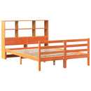 seng med reol uden madras 140x190 cm massivt træ gyldenbrun