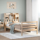 seng med reol uden madras 90x190 cm massivt fyrretræ