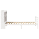 seng med reol uden madras 90x190 cm massivt fyrretræ hvid