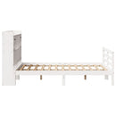 seng med reol uden madras 135x190 cm massivt fyrretræ hvid