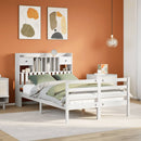 seng med reol uden madras 135x190 cm massivt fyrretræ hvid