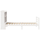 seng med reol uden madras 90x200 cm massivt fyrretræ hvid