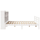 seng med reol uden madras 180x200 cm massivt fyrretræ hvid