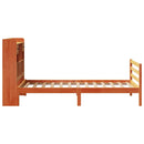 seng med reol uden madras 75x190 cm massivt fyrretræ gyldenbrun