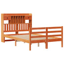 seng med reol uden madras 135x190cm massivt fyrretræ gyldenbrun