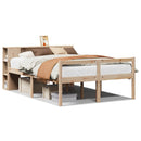 seng med reol uden madras 135x190 cm massivt fyrretræ