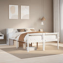 seng med reol uden madras 150x200 cm massivt fyrretræ hvid
