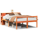 seng med reol uden madras 140x190 cm massivt træ gyldenbrun
