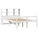 seng med reol uden madras 160x200 cm massivt fyrretræ hvid