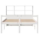 seng med reol uden madras 160x200 cm massivt fyrretræ hvid