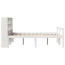 seng med reol uden madras 160x200 cm massivt fyrretræ hvid