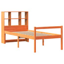 seng med reol uden madras 75x190 cm massivt træ gyldenbrun