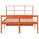 seng med reol uden madras 135x190 cm massivt træ brun
