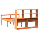 seng med reol uden madras 135x190 cm massivt træ brun
