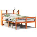 seng med reol uden madras 140x190 cm massivt træ gyldenbrun
