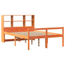 seng med reol uden madras 140x190 cm massivt træ gyldenbrun