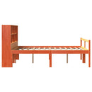 seng med reol uden madras 140x190 cm massivt træ gyldenbrun