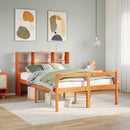 seng med reol uden madras 140x200 cm massivt træ gyldenbrun