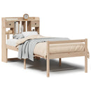seng med reol uden madras 75x190 cm massivt fyrretræ