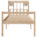 seng med reol uden madras 75x190 cm massivt fyrretræ