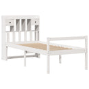 seng med reol uden madras 75x190 cm massivt fyrretræ hvid