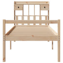 seng med reol uden madras 90x190 cm massivt fyrretræ