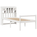 seng med reol uden madras 90x190 cm massivt fyrretræ hvid