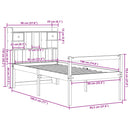 seng med reol uden madras 90x190 cm massivt fyrretræ hvid