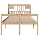 seng med reol uden madras 135x190 cm massivt fyrretræ
