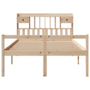 seng med reol uden madras 140x190 cm massivt fyrretræ