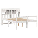seng med reol uden madras 150x200 cm massivt fyrretræ hvid