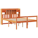 seng med reol uden madras 150x200cm massivt fyrretræ gyldenbrun