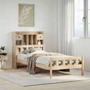 seng med reol uden madras 90x190 cm massivt fyrretræ