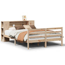 seng med reol uden madras 135x190 cm massivt fyrretræ