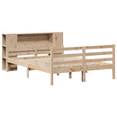 seng med reol uden madras 135x190 cm massivt fyrretræ