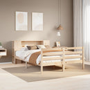 seng med reol uden madras 135x190 cm massivt fyrretræ